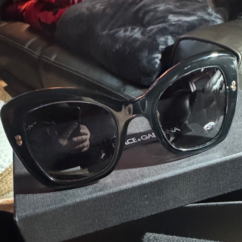Dolce & Gabbana Glossy Black Sunglasses